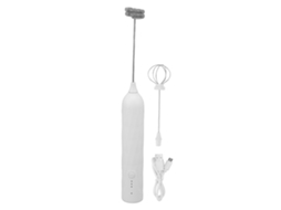 Batedeira de ovos elétrica portátil, 3 velocidades, mixer, espumador de leite USB, branco | S/MARCA