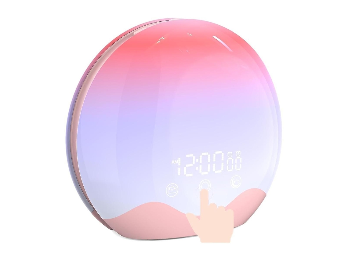 Lurelia Alarme De Pôr Do Sol Com Controlo De Toque, Despertador De Dupla Face Para Pessoas Com Sono Pesado, Be Wellngs