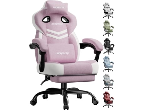 Cadeira De Jogo,escritório Com Braços Conectados,ângulo De Inclinação De 90 155°,tecido Funcional Resistente Luckracer