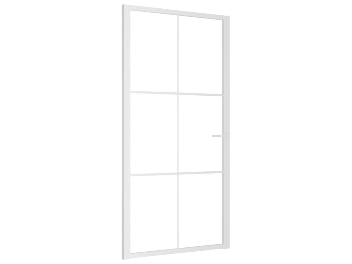 Porta de Interior 102,5x201,5 Cm Vidro Esg e Alumínio Branco MAISON EXCLUSIVE