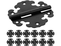 Conjunto De 20 Dobradiças Decorativas Pretas Estilo Antigo Para