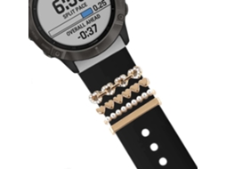 Bracelete Garmin Fenix 3 Sapphire Hr Pulseira com Adorno Corações Preto