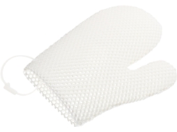 Luvas De Banho Esfoliantes Unissex, Textura Favo De Mel, Tamanho 246 X 112 Cm, Brancas, Para Esfolia Gokoco