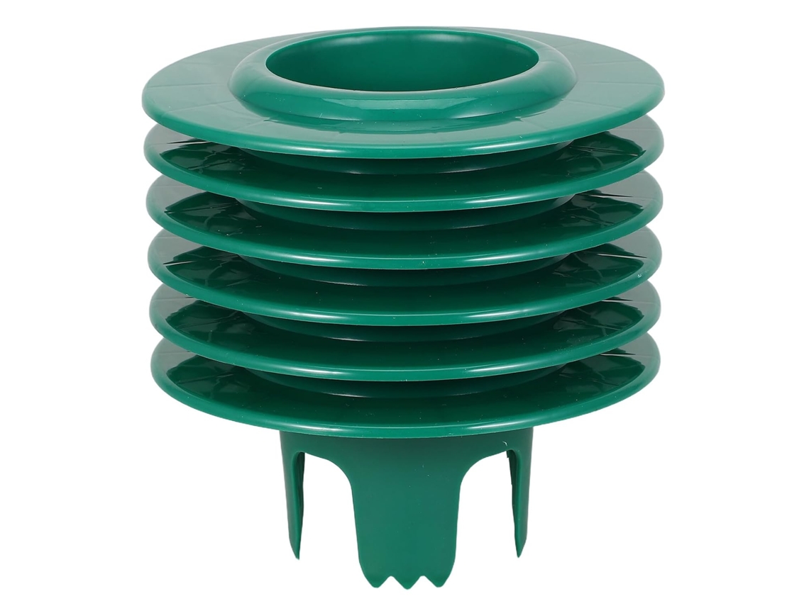 Conjunto De 6 Protetores De Aspersor Automático Em Plástico Verde, Resistentes.