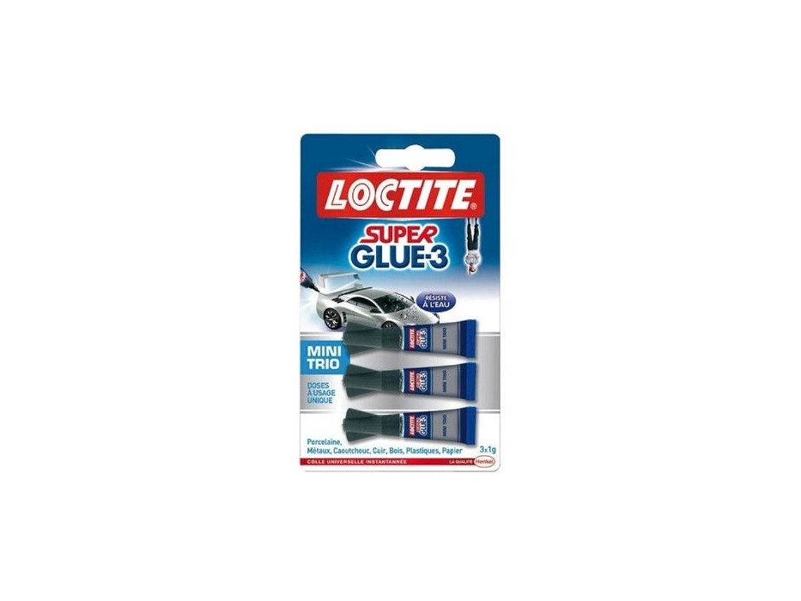 Cola Loctite Super Cola 3 Resistente À Água Pacote 3x1g Cianoacrilato