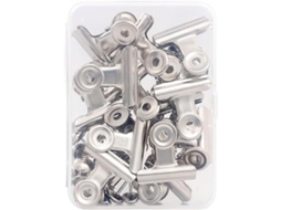 15-presilhas De Metal Prateadas Com Dobradiça, 3, 1cm 1, 22 Polegadas, Grampo De Aço Inoxidável Para Casa, Escritório