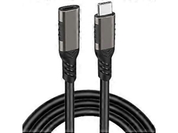 Cabo De Extensão Usb C 3.2 Gen2 Macho Para Fêmea, 4k/60hz, 5a, 100w, Extensor Usb C, Cabo De Dados De 10gbps Brilvibera