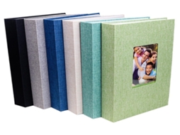 Álbum Fotográfico Lurelia, 6x4, 10x15cm, 300 Bolsas, Capa De Linho, Cor Azul
