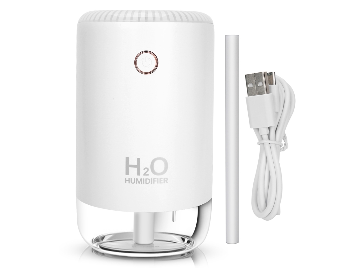 Umidificador Led Mini Portátil Usb (alimentado Por Usb Com Função De Luz Noturna)