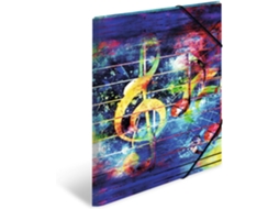 Pasta Musical A3, Pasta Infantil De Plástico Com Fecho De Canto, Estampa Artística, Elástico Na Aba Gokoco