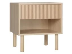 Mesa de Cabeceira com Gaveta e Prateleira Aberta Estilo Moderno para Quarto 47x47x50 Cm Madeira Ge