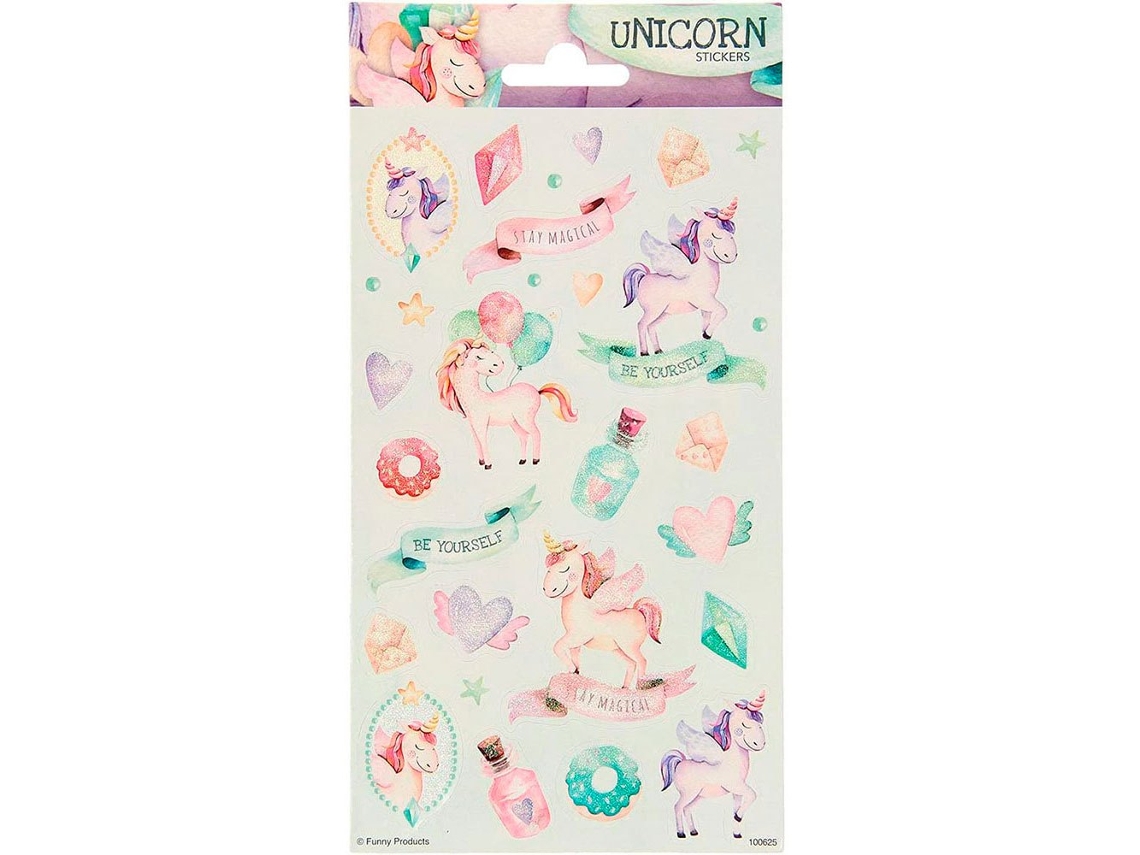 Unicórnio Pacote de Adesivos Glitter Rosafunny Products