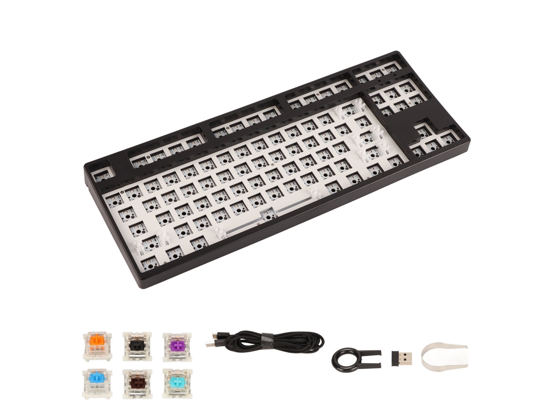 Aetheria kit Diy Teclado Mecânico 87 Teclas Rgb Hot Swap Modular Tkl para Gaming e Customização