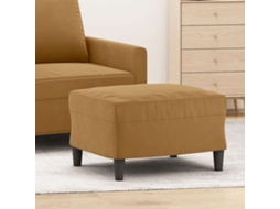 Vidaxl Apoio De Pés 60x50x41 Cm Veludo Castanho