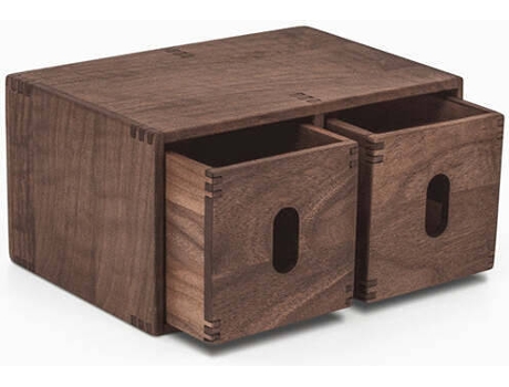 Caixa de Arrumação Multiusos com 2 Gavetas WOODSAKA Sate (18x12.1x9.3 cm)