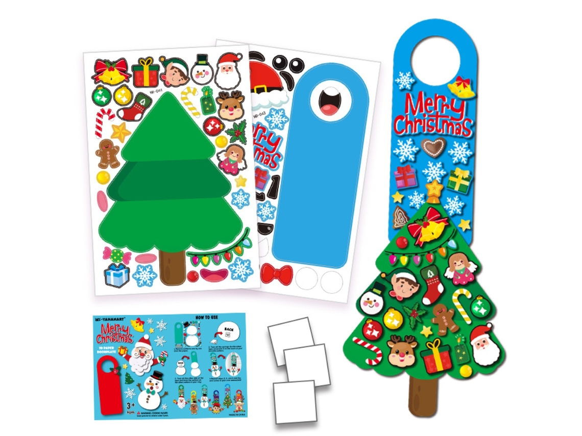 Adesivos Decorativos de Natal 3D para Porta e Parede LAXISCREED