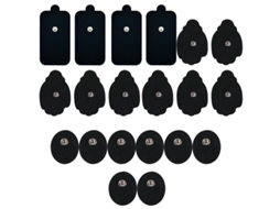 (1 Conjunto Preto) Kit De Eletrodos Adesivos De Tecido Não Tecido, Pacote De Reposição De Eletrodos De Alta Qualidade