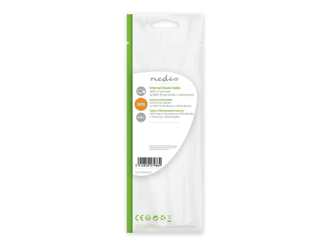 Nedis Ccgp73555Va015 Cabo de Alimentação Interno 0.15 M