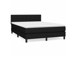 Box Spring Bed, Box Spring Beds Vidaxl Preto Tecido (140 X 190 Cm)