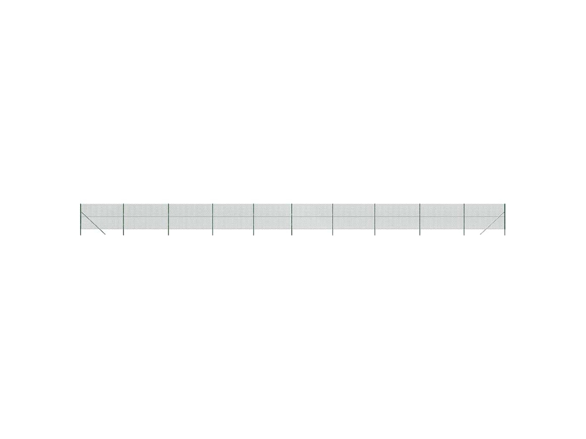 Chain Link Fence, Chain Link Fences Vidaxl Verde Aço (1.6 X 25 M)