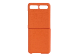 Mali capa de Couro Protectora para Samsung Galaxy Z Flip Anti risco Caso Laranja Tipo 1