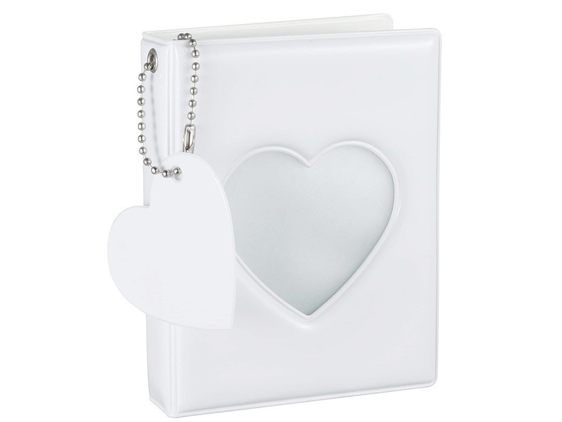 Álbum Kpop 36 Folhas Capa Coração Branco, para Fotos Ídolos/cartões ZYBLSSBB