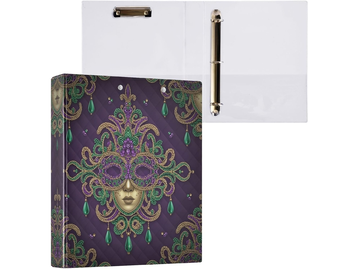 Pasta de 3 Argolas para Papel Tamanho Carta , Organizador Redondas com Prancheta, Prancheta Ma (27,9 X 21,6 Cm)