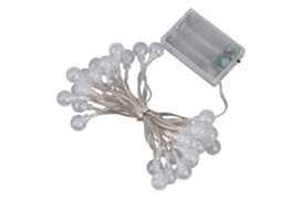 Luzes De Corda Coloridas 3m 30 Leds Natal Ip66 Com Pilha