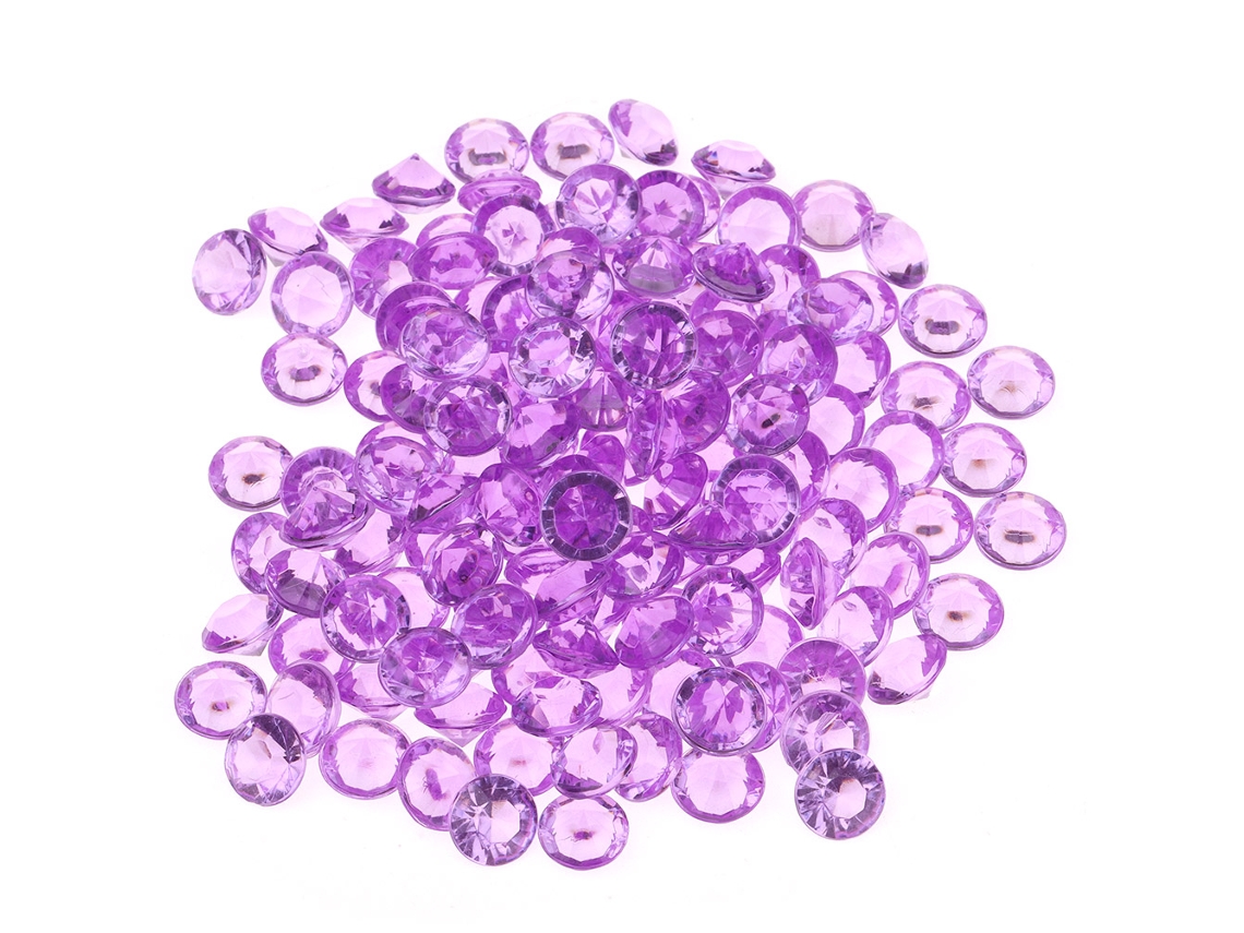 Laxiscreed Diamantes De Acrílico Transparentes 10mm Para Diy, Casamentos E Festas, 500 Peças (roxo)