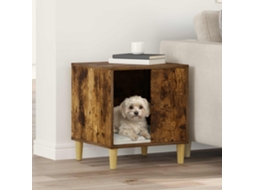 Vidaxl Casinha Para Cachorro Carvalho Defumado 44 X 42 X 49 Cm