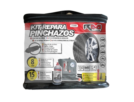 Kit de Reparação POOL-LINE Reparador De Furo (Compressor + 500Ml Refil)