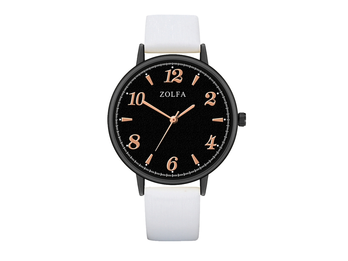 Reloj De Pulsera De Aleación Con Dial Redondo Analógico De Cuarzo Para Mujer Y Hombre (blanco)