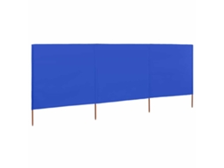 Maison Exclusive - Para-vento Com 3 Painéis Em Tecido 400x120 Cm Azul-ciano