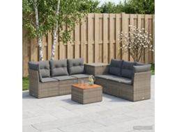 Vidaxl Conjunto De Sofás 8 Unid. Cinza E Cinza Escuro