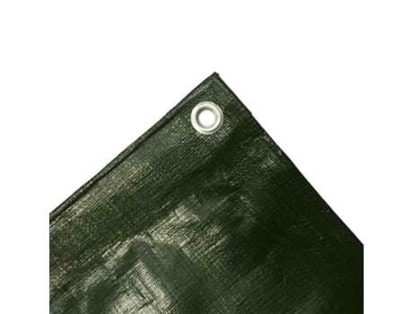 Lona impermeável Boni Shop 280gsm 8x15m verde com ilhós para jardim e casa