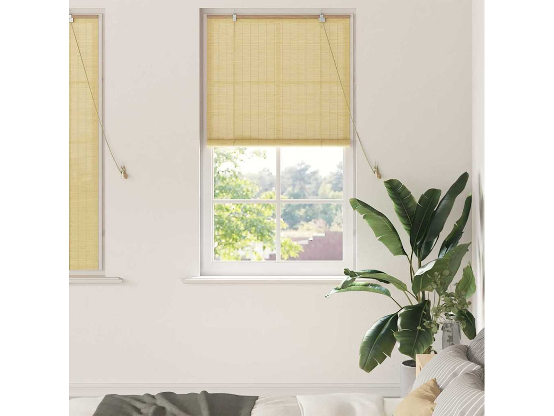 Vidaxl Estores De Rolo Natura 80 X 160 Cm Bambu