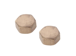 Conjunto de 2 Tampas de Compressão em Latão Ultechnovo para Tubos de Água, para Conexões de Compressão em Reparos Hidráulicos.
