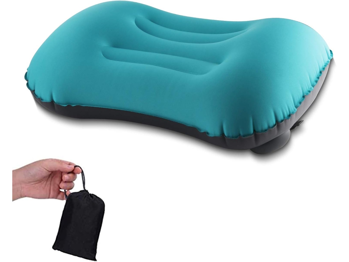 Travesseiro Inflável Ultraleve para Camping, com Bomba Manual, Ideal para Viagens BRILVIBERA