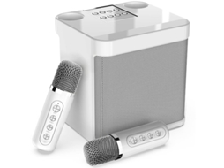 Máquina De Karaokê Para Adultos/crianças Alto Falante Portátil De Karaokê Bluetooth 3000mah Com 2 Microfones Sem Fio Sistema Pa De Som Hd Yizhood