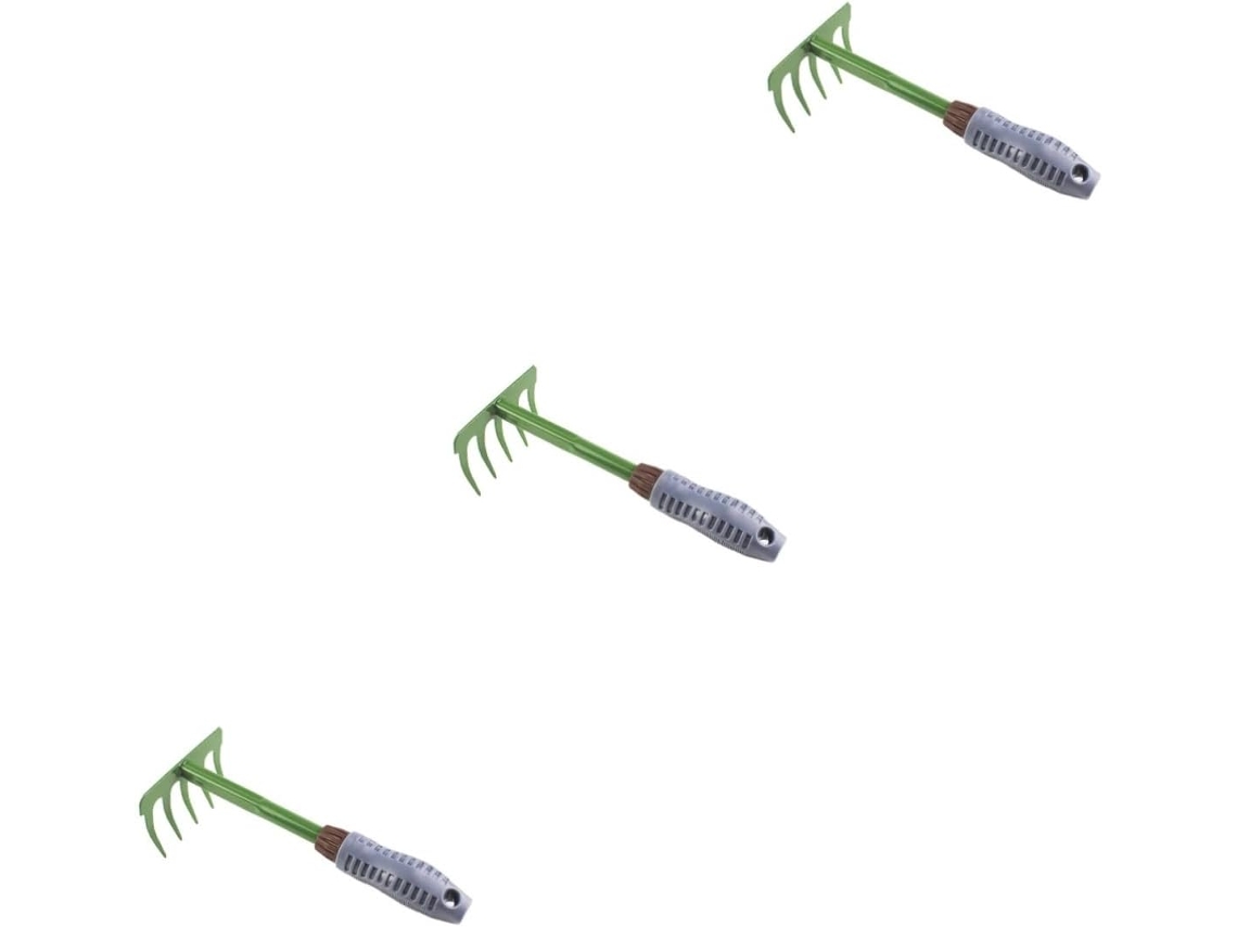 Conjunto De 3 Peças De Ferramentas De Jardinagem, Incluindo Ancinho, Garfo De Jardinagem E Outras Ferramentas Para Jardinagem.