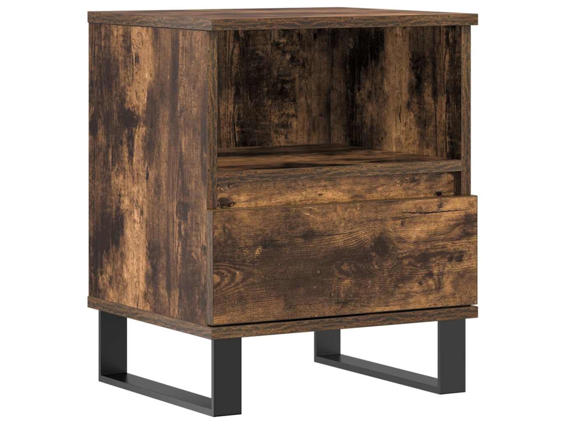 Bedside Cabinet, Bedside Cabinets Vidaxl Marrom Madeira Processada (n/a)