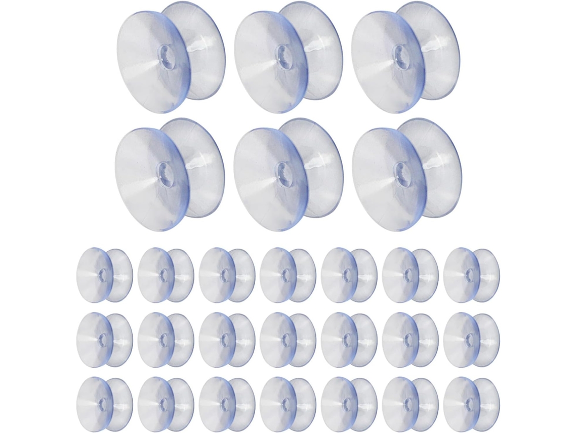 Ventosas De Borracha Antiderrapantes Transparentes Dupla Face Kichvoe 20mm, 50 Unidades, Para Mesas De Vidro, Almofadas