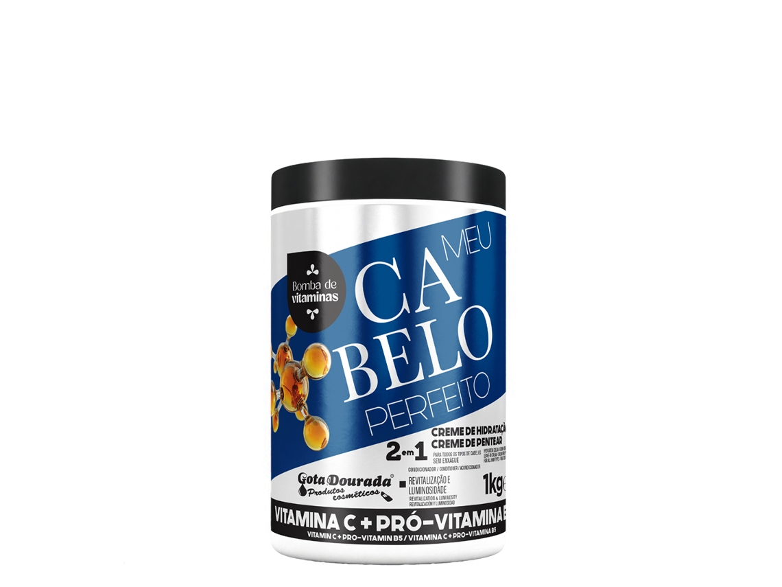 Meu Cabelo Perfeito Creme+máscara 2 em 1vitamina C 1l GOTA DOURADA
