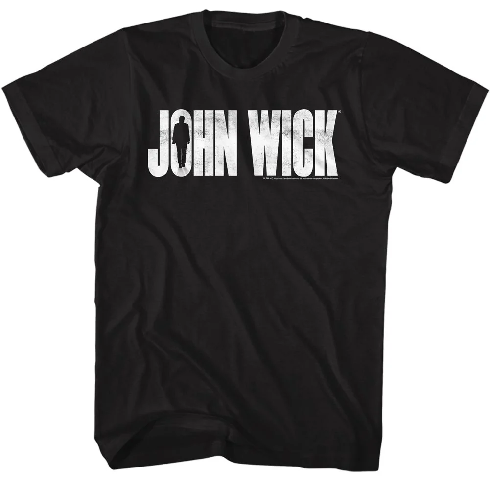 Unisex Adult T-shirt Rockinstone John Wick Silhouette Black Sizexxxl