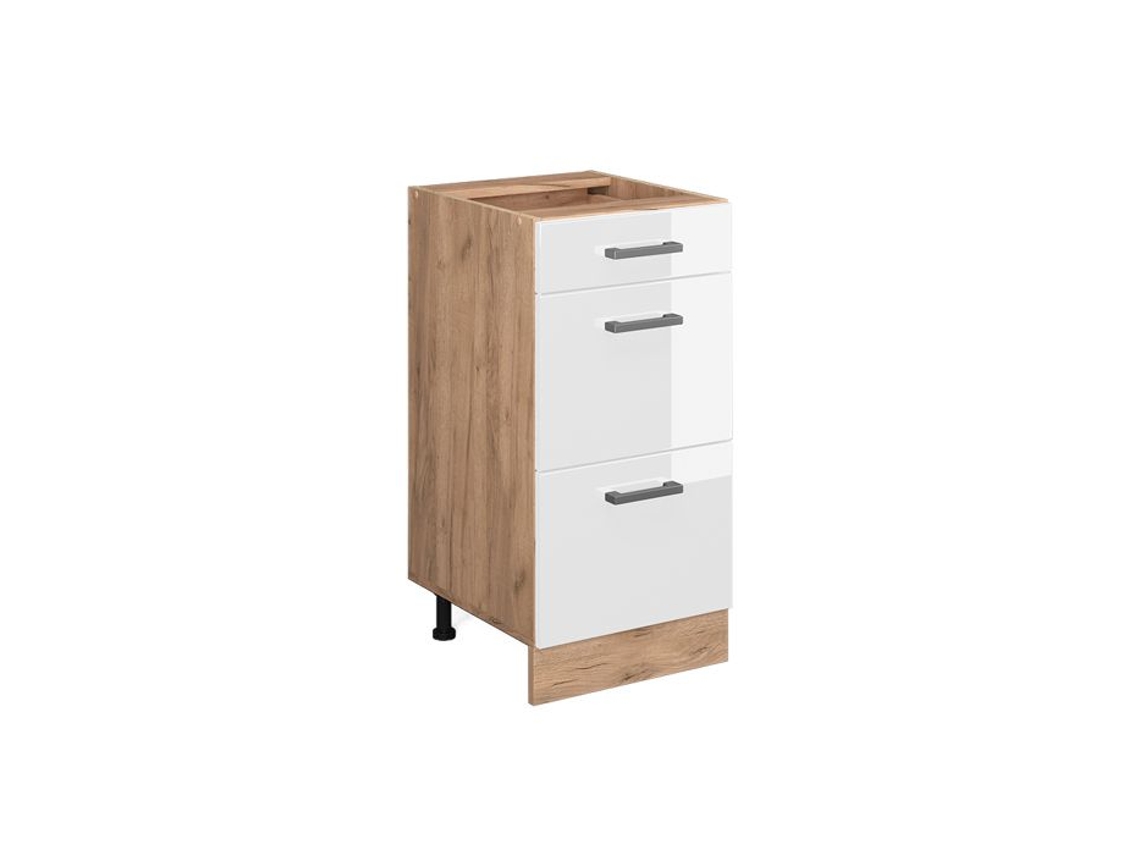 Móveis de cozinha R-Line, Mármore PT 40 cm, Branco Alto Brilho, VICCO