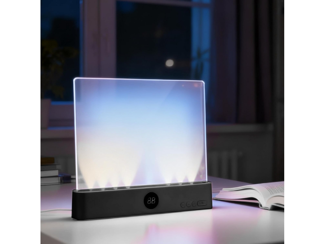 Luminária De Leitura Inteligente Com Tela Plana 3 Cores E Níveis Brilho, Luminária Noturna Em Formato De Cunha