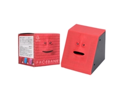 Cofrinho Facial Face Bank Ingestão Automática De Moedas Brinquedo Presente Para Crianças Vermelho