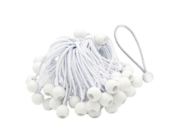 Cordas Elásticas Com Bola, 50 Unidades, Branco, Elástica