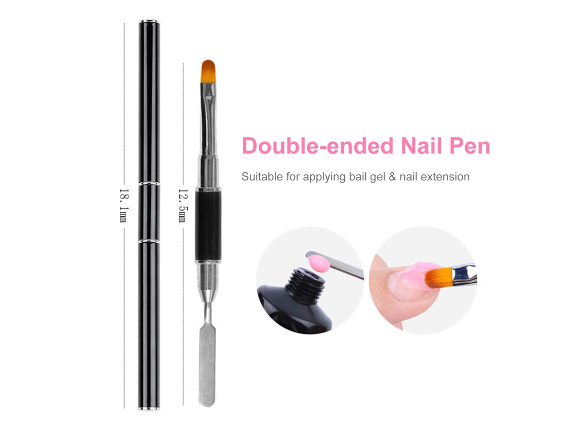Kit De Esmalte De Uñas Gel Com Lâmpada Led 3 Cores 15ml Top E Base Coat Ferramentas De Manicure