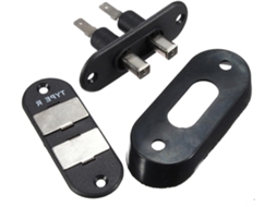 Interruptor de trava para porta de correr T4, contato integrado, plástico